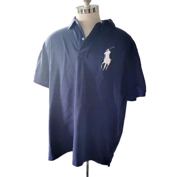Polo Ralph Lauren Navu Mesh Knit Big Pony Polo Shirt #3 Size 2XB - Picture 3 of 5